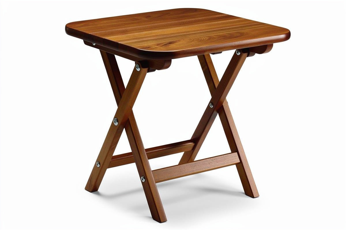 **Vouwbare Houten Tafel met Vierkante Blad**