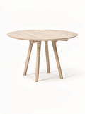 Ronde houten tafel met drie poten - Minimalistisch ontwerp