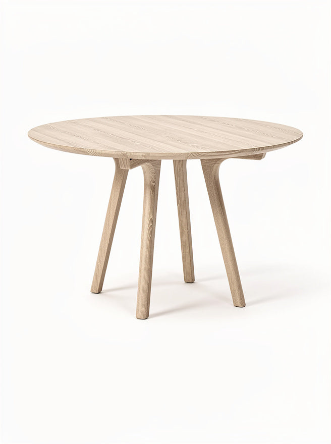 Ronde houten tafel met drie poten - Minimalistisch ontwerp